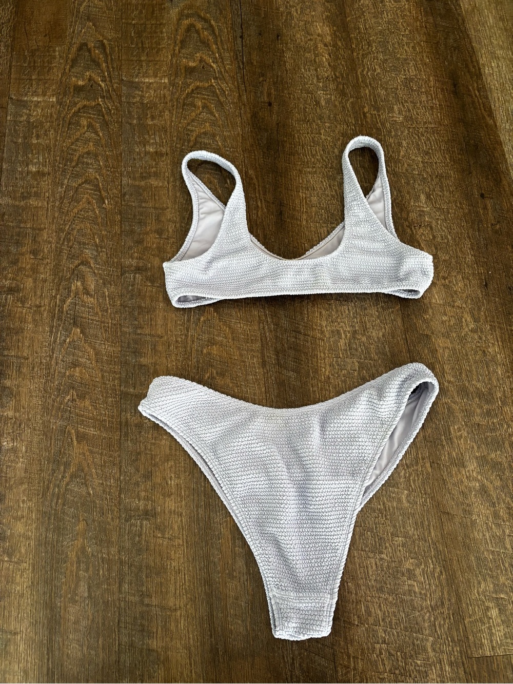 Textured Light Lavender Bikini Set - Picture 4 of 4
